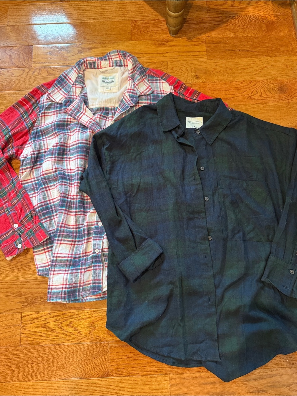 Women’s Plaid Button-Down Shirts- American Eagle and Abercrombie